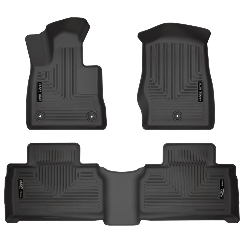 Husky Liners Weatherbeater Black Front & 2nd Seat Floor Liners for 2020 Ford Explorer - OneFastShop