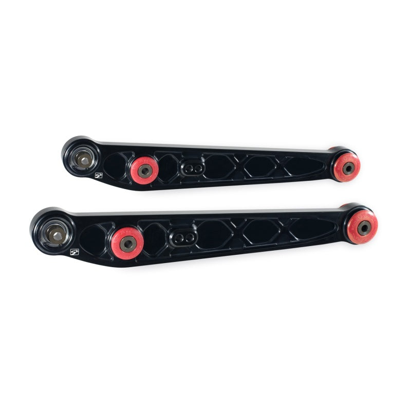 Skunk2 Racing EK Alpha Series Rear Lower Control Arm Set - Black for 1996-2000 Honda Civic CX/DX/EX/GX/HX/LX/Si