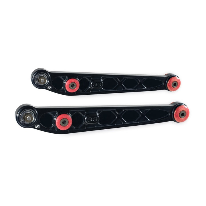 Skunk2 Racing EK Alpha Series Rear Lower Control Arm Set - Black for 1996-2000 Honda Civic CX/DX/EX/GX/HX/LX/Si