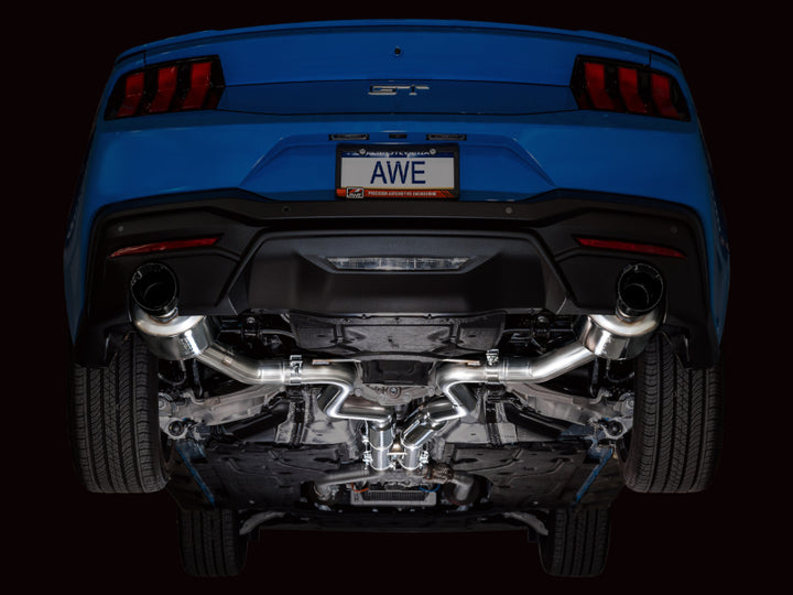 AWE Touring Catback Exhaust for 2024 Ford Mustang GT Fastback S650 RWD with Dual Diamond Black Tips