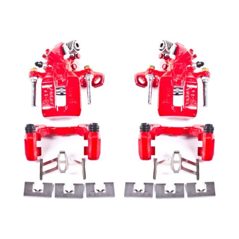 PowerStop Rear Red Calipers w/Brackets - Pair for 06-11 Acura CSX