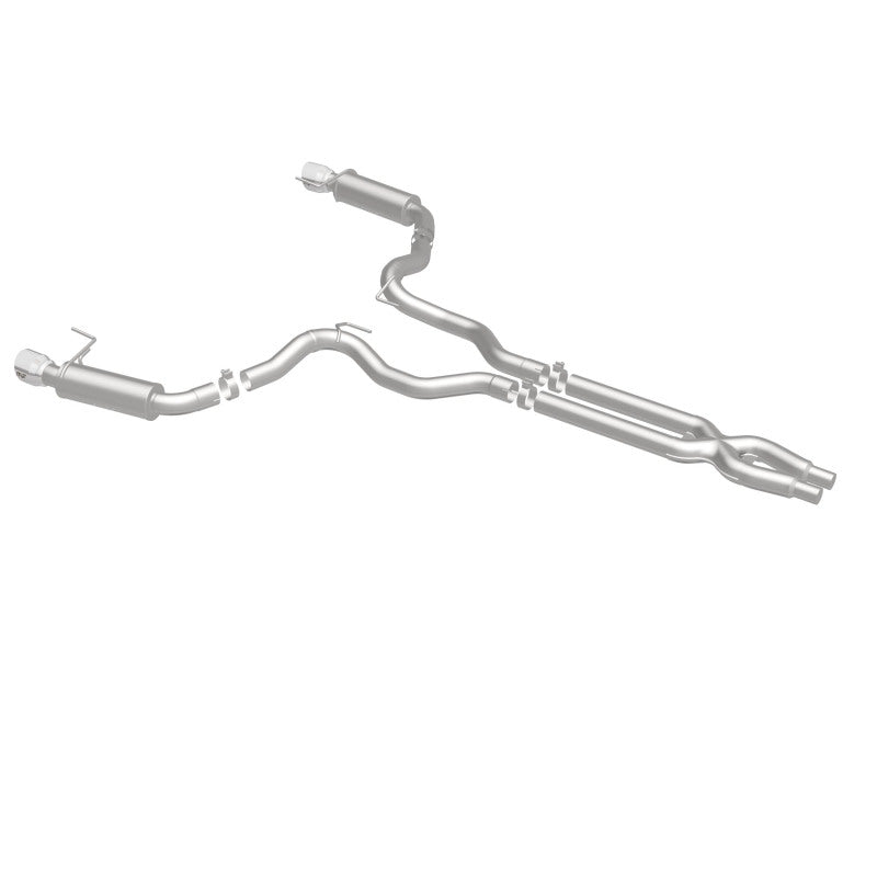MagnaFlow Cat Back Exhaust System SS 3in Competition Dual Split Polished 4.5in Tips 2015 Ford Mustang GT V8 5.0 - OneFastShop