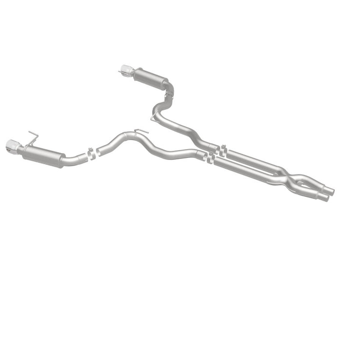 MagnaFlow Cat Back Exhaust System SS 3in Competition Dual Split Polished 4.5in Tips 2015 Ford Mustang GT V8 5.0 - OneFastShop