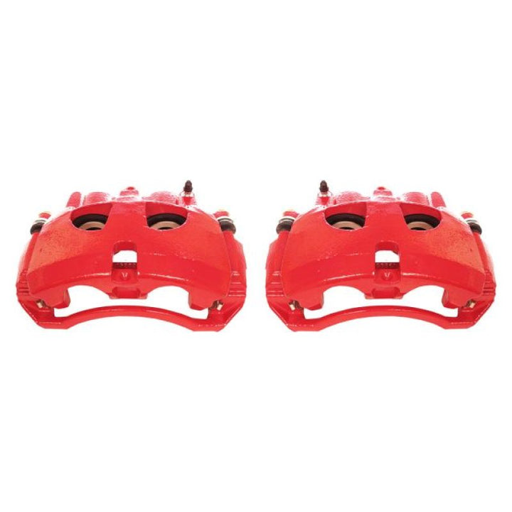 PowerStop Front Red Calipers with Brackets Pair for 09-10 Dodge Ram 2500 - OneFastShop