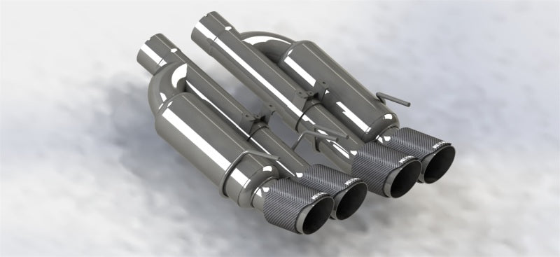 Kooks 3 Inch Valved Axle Back Exhaust with Stainless Steel Tips for 09-13 Chevrolet Corvette Z06 ZR1 - OneFastShop