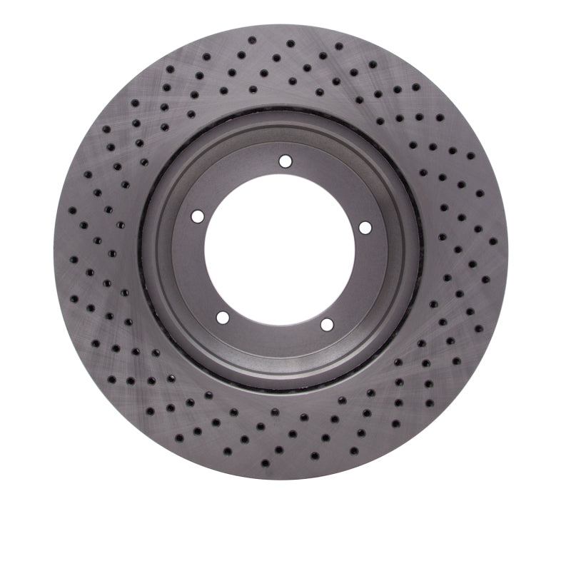 DynamicFriction Drilled Brake Rotor, Right Front - Porsche 911 1982-1989, image 3