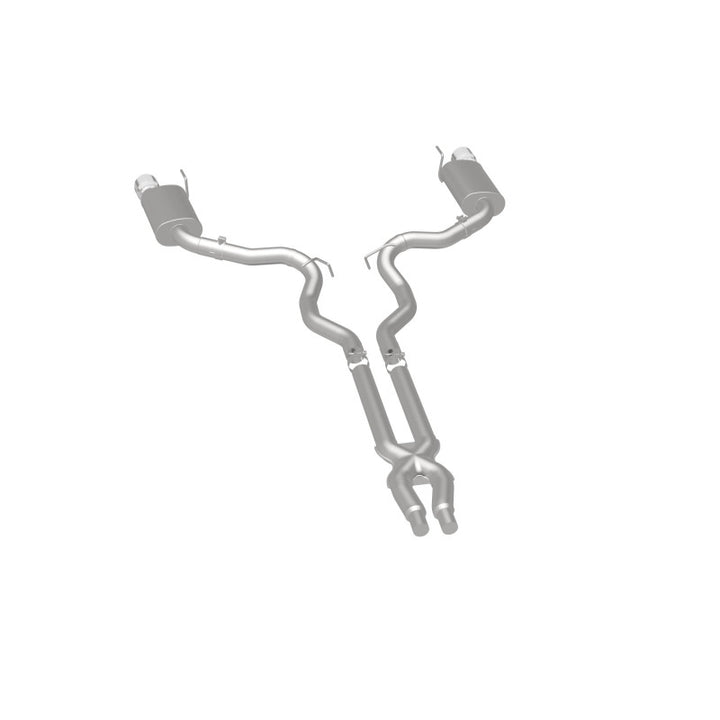 MagnaFlow Cat Back Exhaust SS 3in Street Dual Split 4.5in Tips 2015-2017 Ford Mustang GT V8 5.0L - OneFastShop