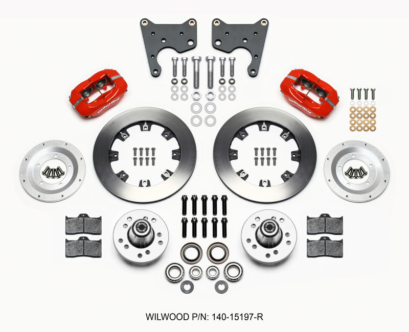 Wilwood Forged Dynalite Front Kit 12.19in Red for 65-72 Chrysler Dodge Plymouth C Body Drum - OneFastShop