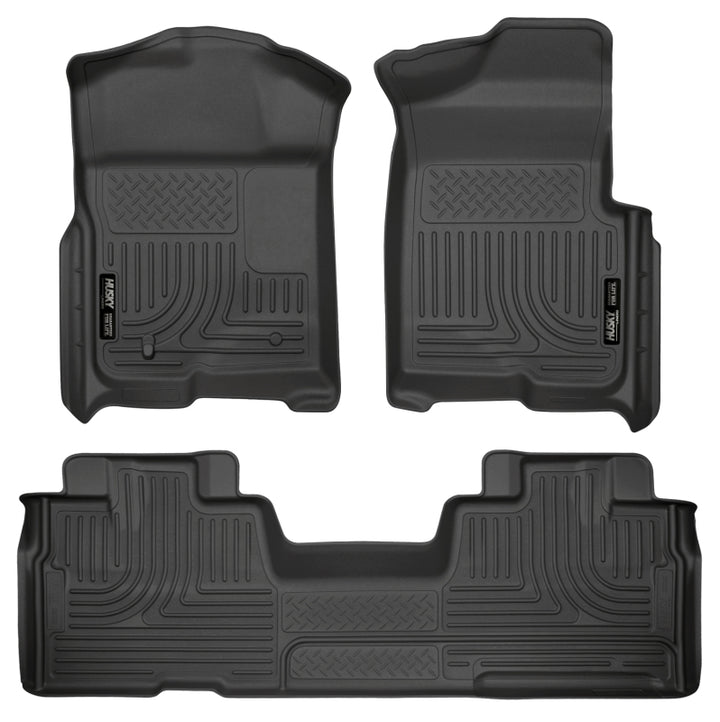 Husky Liners WeatherBeater Combo Black Floor Liners for 09-12 Ford F-150 Super Cab - OneFastShop