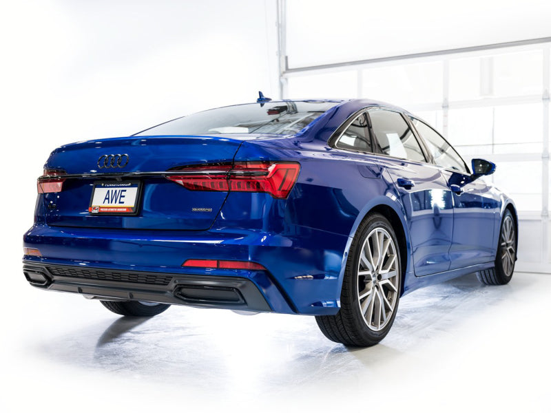 AWE Touring Edition Cat-back Exhaust for Audi C8 A6/A7 3.0T - Turn Downs, 2019-2023