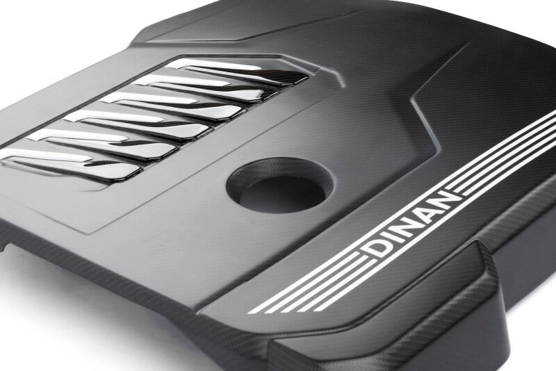 Dinan Carbon Fiber Engine Cover BMW B58D 2020-2026 - Matte Twill with Gloss Accents, image 2