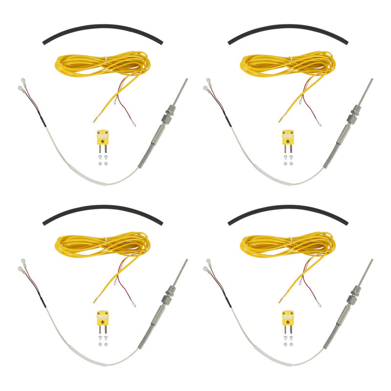 AEM K-Type Closed Tip EGT Thermocouple Kit - 1/8 in NPT - 4 Pack