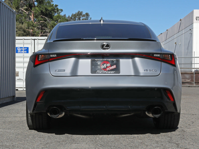 aFe Takeda Axle-Back Exhaust System 2.5in 304 Stainless Steel Black Tip for 14-22 Lexus IS350 V6