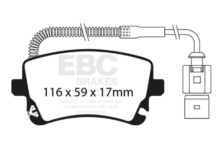 EBC Redstuff Rear Brake Pads for 09-11 Audi A6 Quattro 3.0 Supercharged - OneFastShop