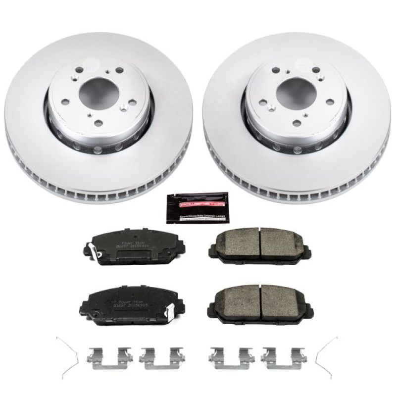PowerStop Z17 Evolution Plus Front Coated Rotor Brake Kit - Acura ILX / RDX 2013-2018