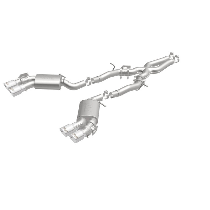 MagnaFlow Competition Cat Back Exhaust System 2016 Chevy Camaro 6.2L V8 Quad Polished Tips - OneFastShop