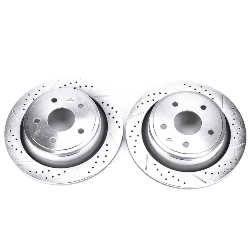 PowerStop Evolution Rear Drilled & Slotted Rotors - Pair for 07-09 Chrysler Aspen - OneFastShop