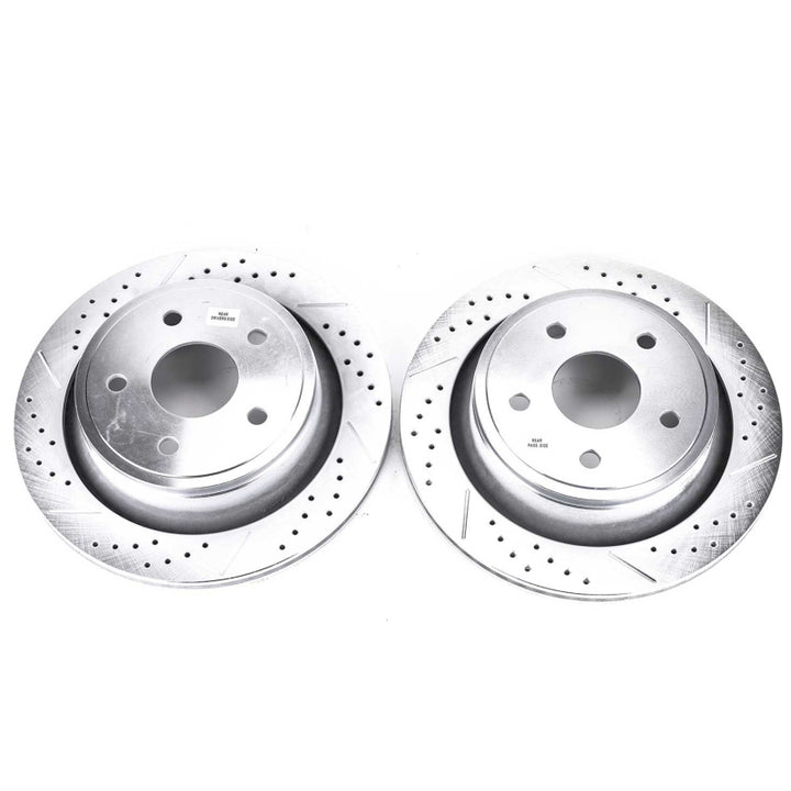 PowerStop Evolution Rear Drilled & Slotted Rotors - Pair for 07-09 Chrysler Aspen - OneFastShop