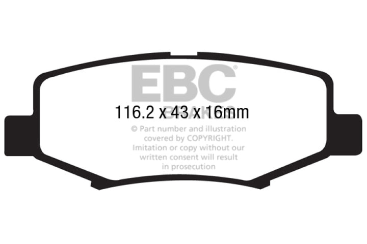 EBC Greenstuff Rear Brake Pads for 06-11 Dodge Nitro 3.7 - OneFastShop