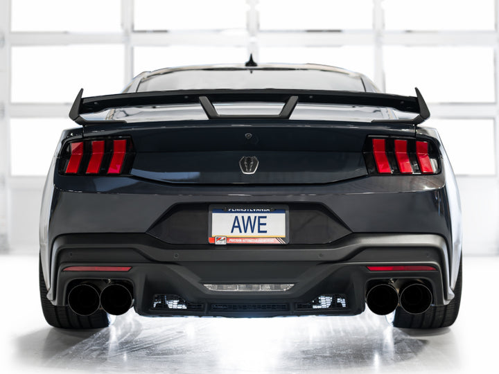 AWE Ford Mustang Dark Horse S650 Catback Exhaust with Quad Black Tips