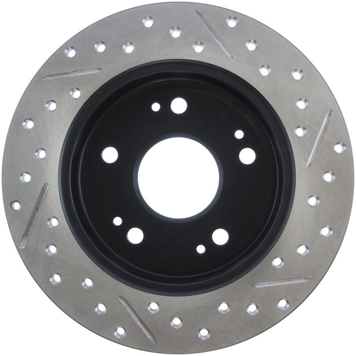 StopTech Slotted & Drilled Right Rear Rotor for 06-09 Honda Civic EX/Si - OneFastShop