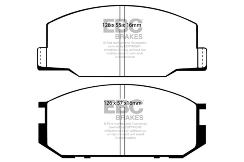EBC Yellowstuff Front Brake Pads for 85-90 Lotus Esprit 2.2 - OneFastShop