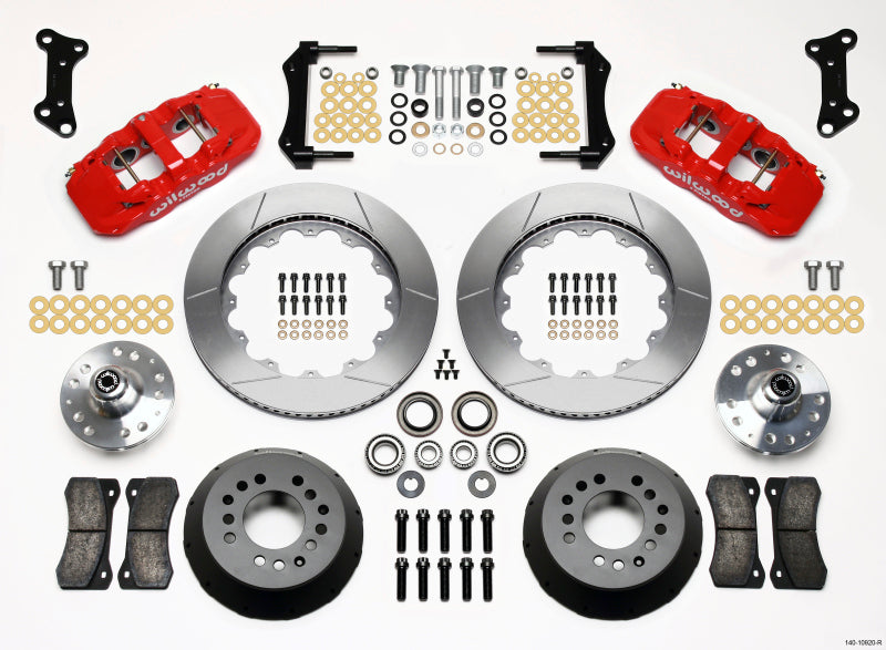 Wilwood AERO6 Front Hub Kit 14.00 Red for 67-69 Camaro 64-72 Nova Chevelle