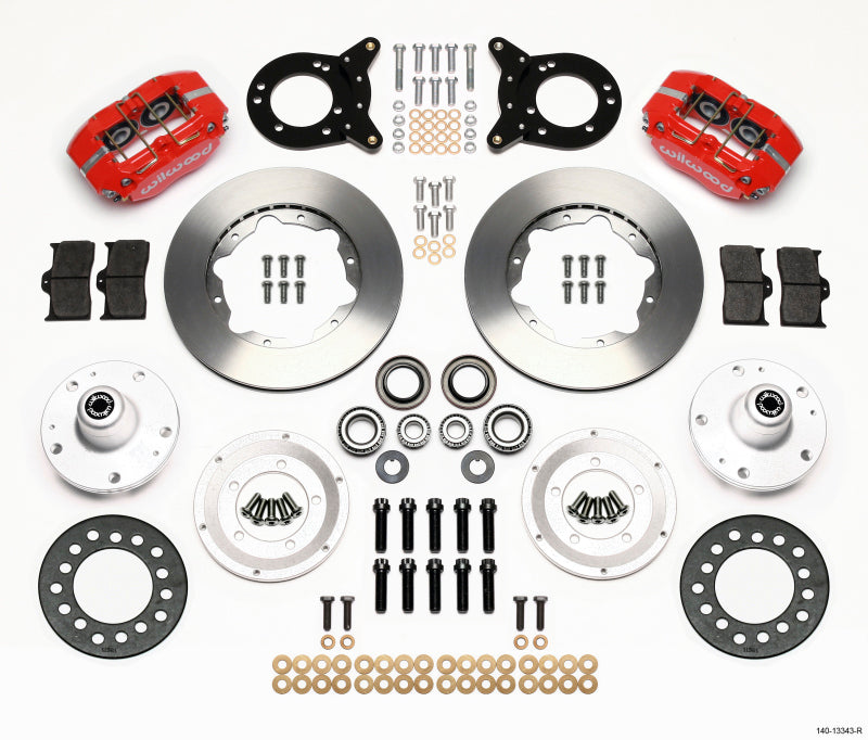Wilwood Dynapro Dust-Boot Front Kit 11.00in Red for 1965-1969 Mustang Disc and Drum Spindle - OneFastShop