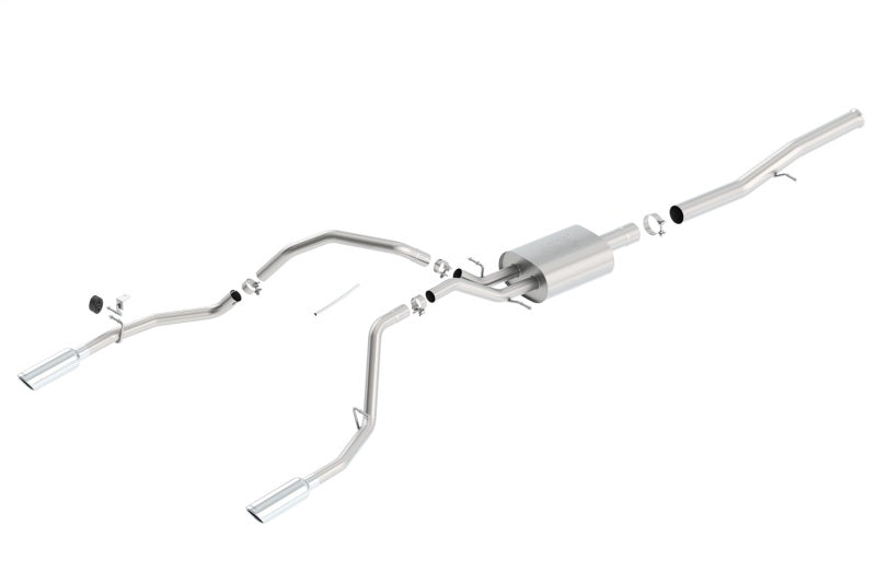 Borla Cat-Back Exhaust System for 14 Silv/Sierra 1500 EC Std/CC Short - ATAK Split Rear Exit