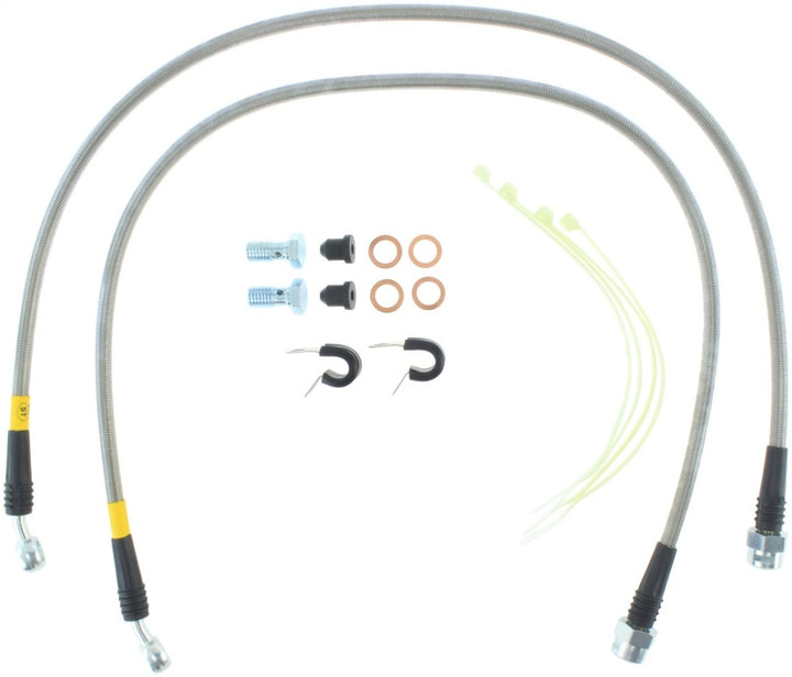 StopTech Stainless Steel Front Brake Lines for 02-05 Avalanche / 99-05 Silverado 1500 2WD/4WD - OneFastShop