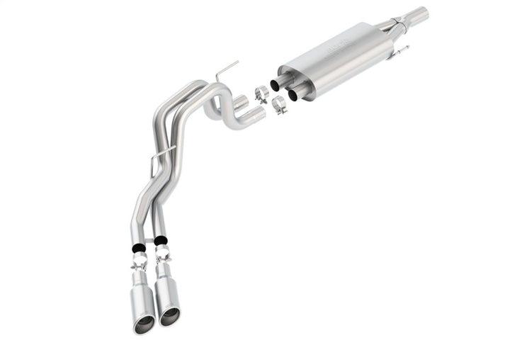Borla Catback Exhaust for 10-14 Ford F-150 SVT Raptor 6.2L 8cyl with Dual Polished Tips