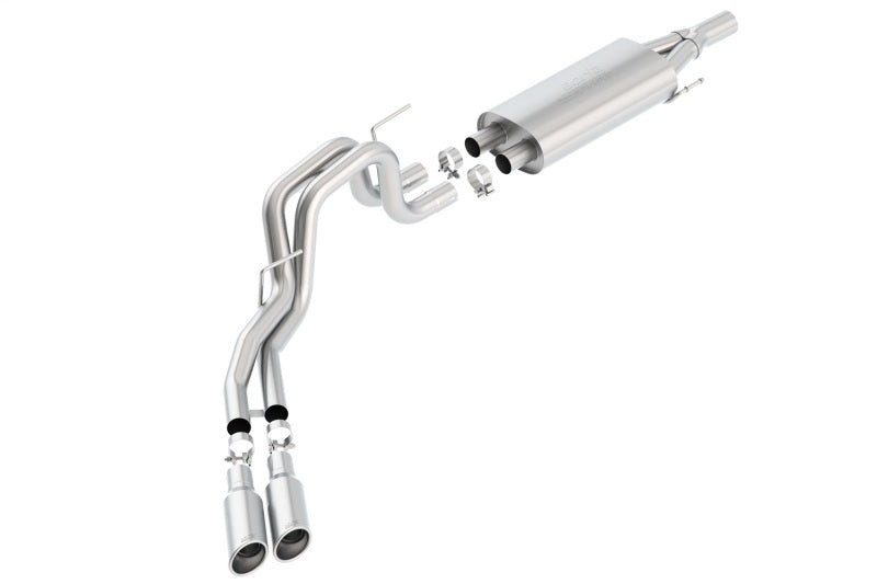 Borla Catback Exhaust for 10-14 Ford F-150 SVT Raptor 6.2L 8cyl with Dual Polished Tips - OneFastShop