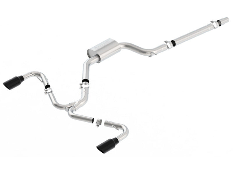 Borla Catback Exhaust System with Black Chrome Tips for 2018 Volkswagen GTI MK7.5
