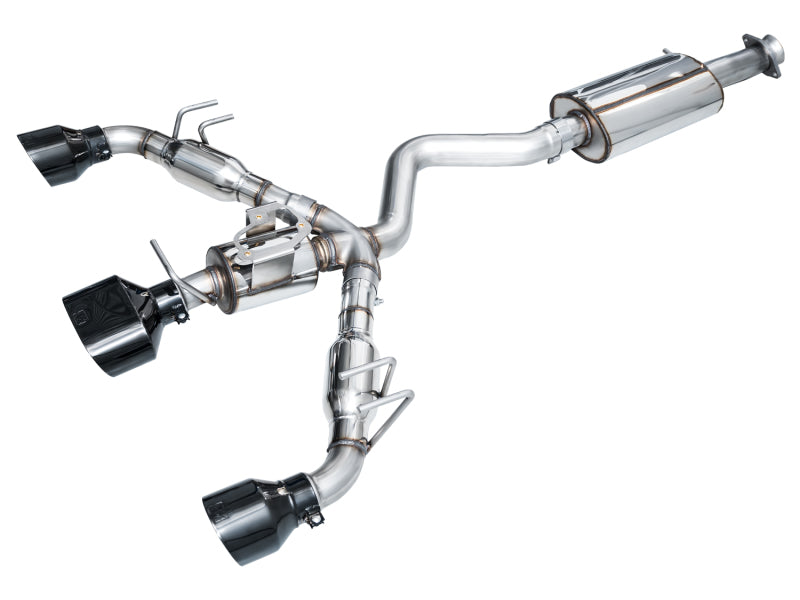 AWE Tuning Touring Edition Exhaust - 3" T304L Stainless Steel - Diamond Black Tips, for 2023+ Toyota GR Corolla - OneFastShop