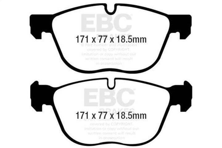 EBC Yellowstuff Front Brake Pads for 07-10 BMW X5 3.0 - OneFastShop