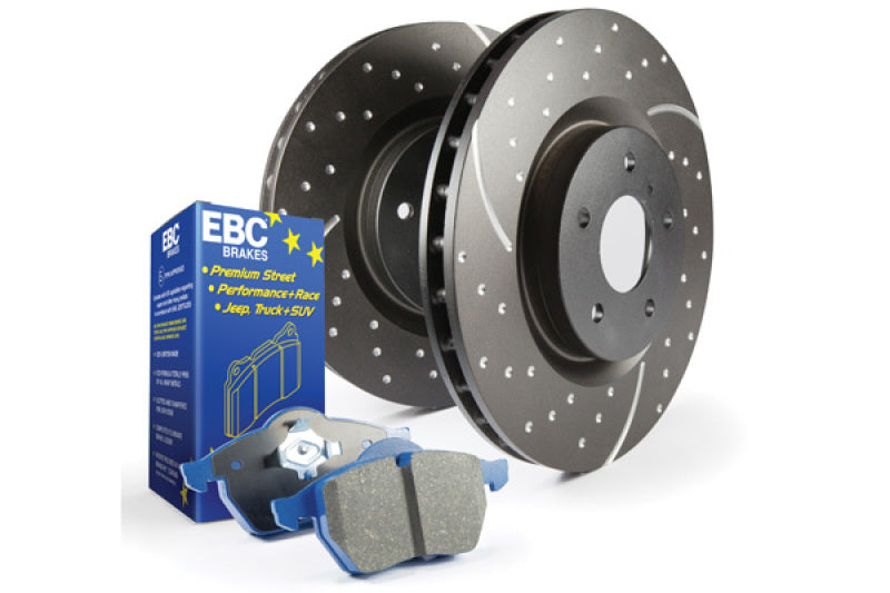 EBC Brake Pad And Rotor Kit With Caliper Lube Prebedded