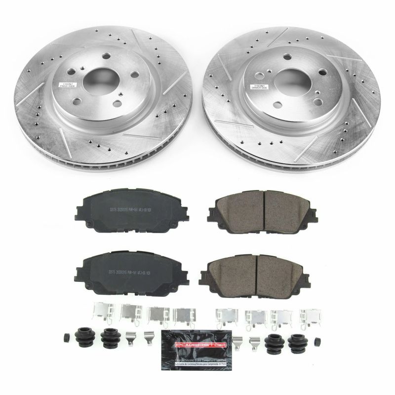 PowerStop Z23 Evolution Sport Brake Kit for 2019 Toyota Avalon Front - OneFastShop