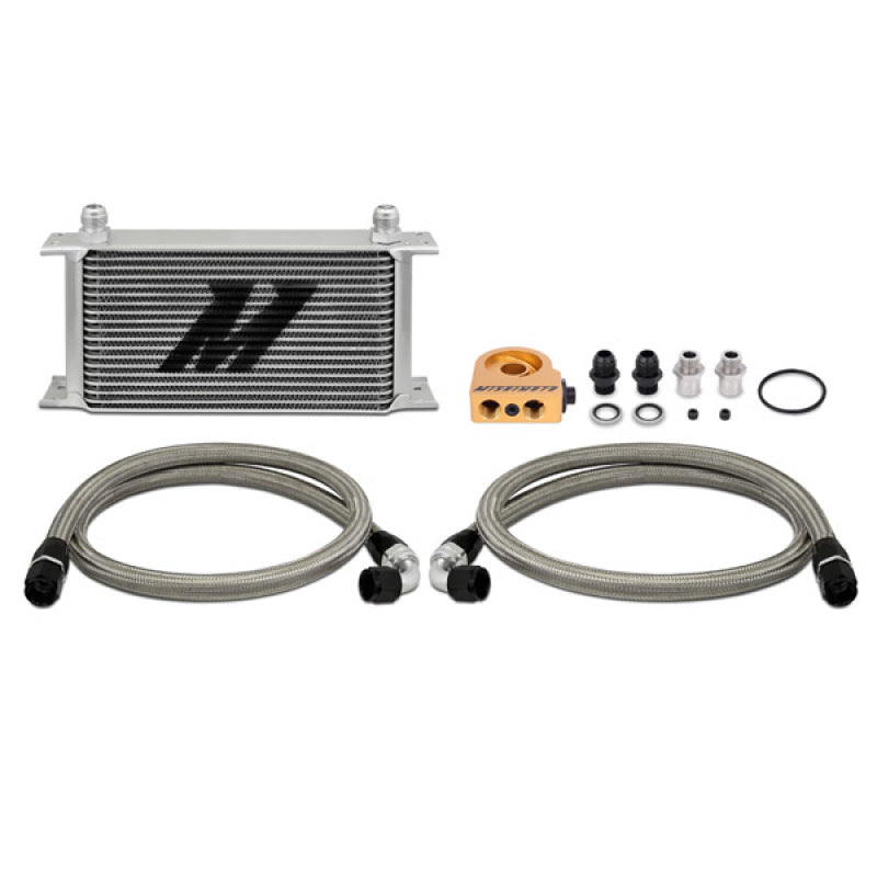 Mishimoto Universal 19 Row Oil Cooler Kit with Thermostatic Control - Ford Mustang GT Premium/GT/Bullitt/Mach 1 - OneFastShop