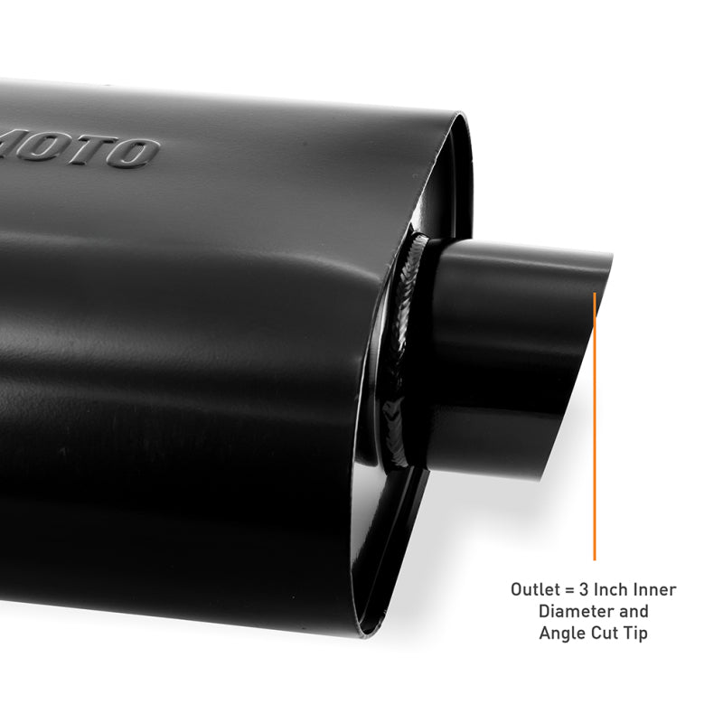 Magnaflow Muffler 2.5in Center Inlet Outlet AngledTip Black - OneFastShop