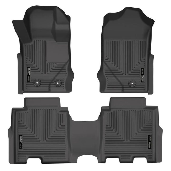 Husky Liners Weatherbeater Front & 2nd Seat Floor Liners - Black for 2021 Ford Bronco 4 Door - OneFastShop