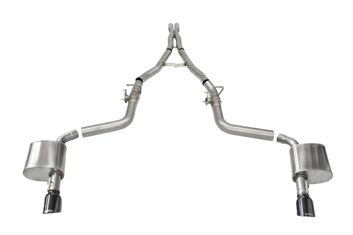 CORSA Performance 2.75in Valved Catback DRE Exhaust for 2015-2023 Dodge Charger SRT Hellcat Redeye with Single 4.5in Black PVD Tips