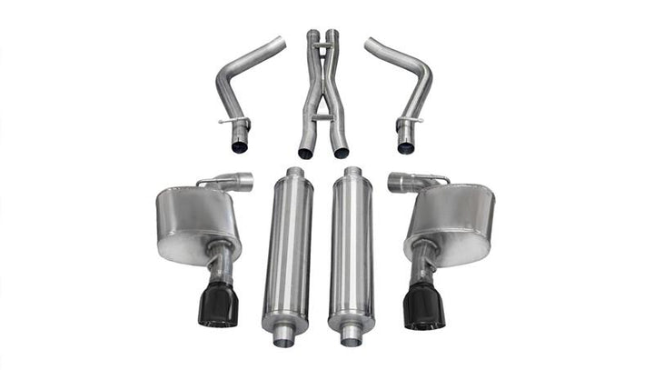 Corsa 2012-2014 Dodge Charger SRT-8 6.4L V8 Black Xtreme Cat-Back Exhaust - OneFastShop