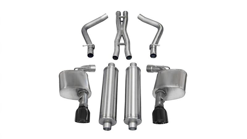 Corsa 2012-2014 Dodge Charger SRT-8 6.4L V8 Black Xtreme Cat-Back Exhaust - OneFastShop