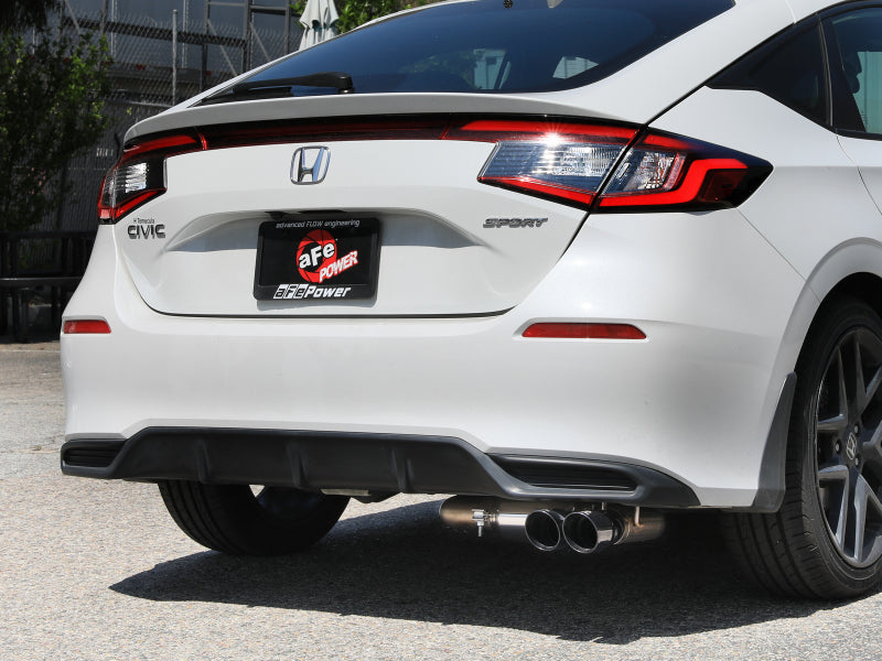 aFe POWER Takeda 2.5 in. 304 SS Cat-Back Exhaust for 2022–2025 Honda Civic L4-2.0L with Black Tips
