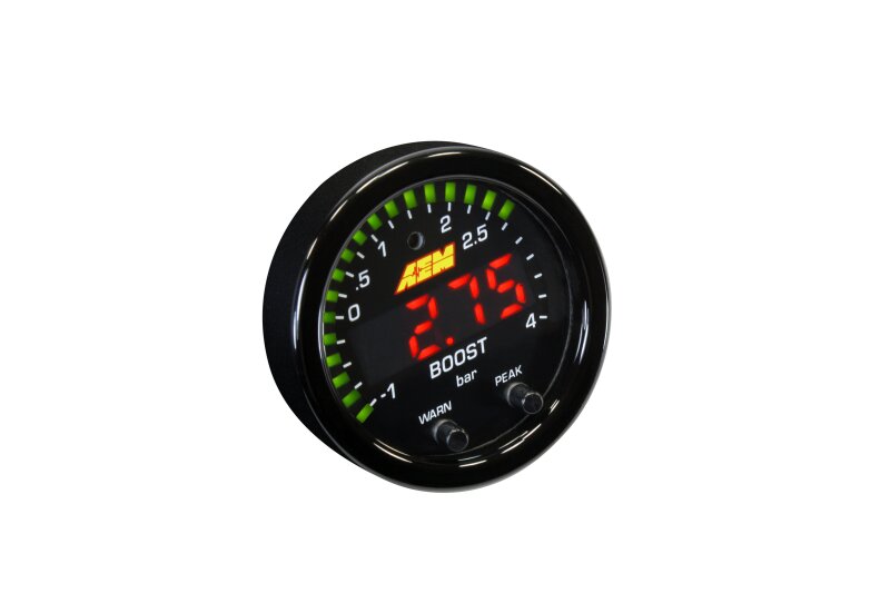 AEM X-Series Boost Pressure Gauge -30inHg to 60psi