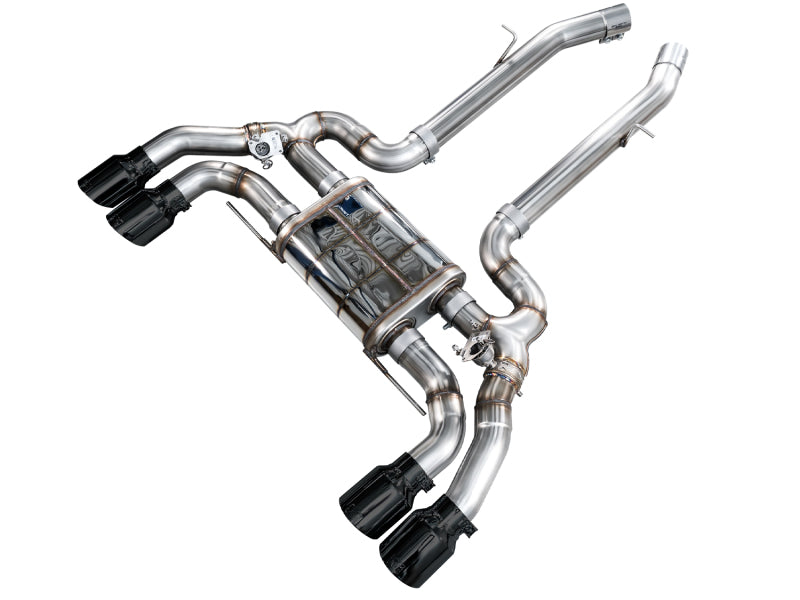 AWE Tuning Axle-Back Exhaust SwitchPath 2020-2025 BMW X3 M/M Comp (F97) AWD Diamond Black Tips