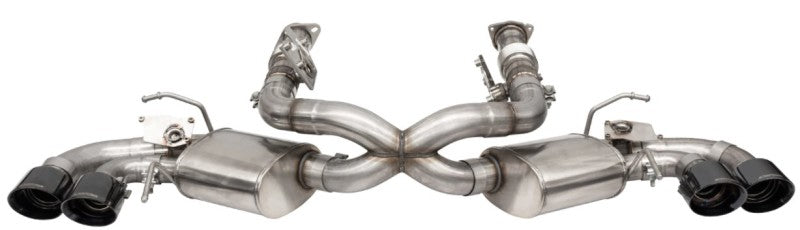 CORSA Performance C8 Valved Cat-Back Exhaust 3in 4.5in Quad Tips Fits 2020-2024 Chevrolet Corvette C8 Factory Exhaust w AFM