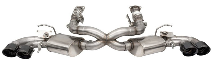CORSA Performance C8 Valved Cat-Back Exhaust 3in 4.5in Quad Tips Fits 2020-2024 Chevrolet Corvette C8 Factory Exhaust w AFM