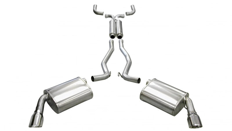Corsa Sport Cat-Back Exhaust for 2010-2015 Chevrolet Camaro SS Coupe V8