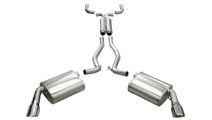 Corsa Sport Cat-Back Exhaust for 2010-2015 Chevrolet Camaro SS Coupe V8